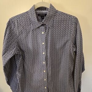 Land's End Women's Botton Down Cotton Shirt, Size 10